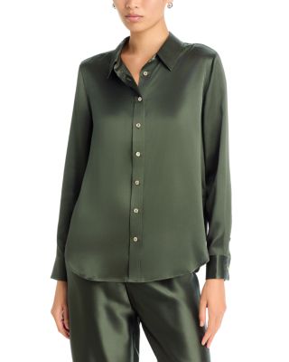 Silk Collared Button Up Shirt