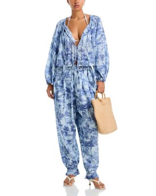 Oleander Blouse & Ruffle Hem Harem Pants