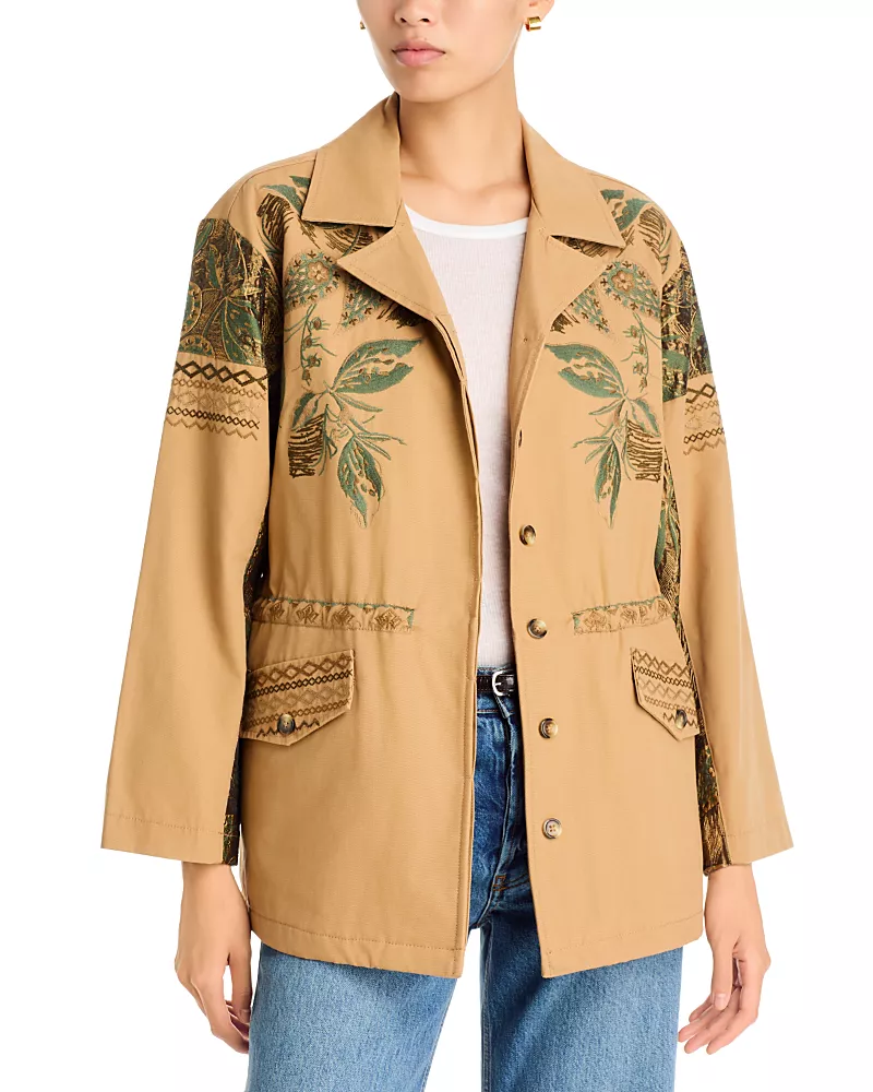 Johnny Was Oozie Cotton Embroidered Utility Jacket