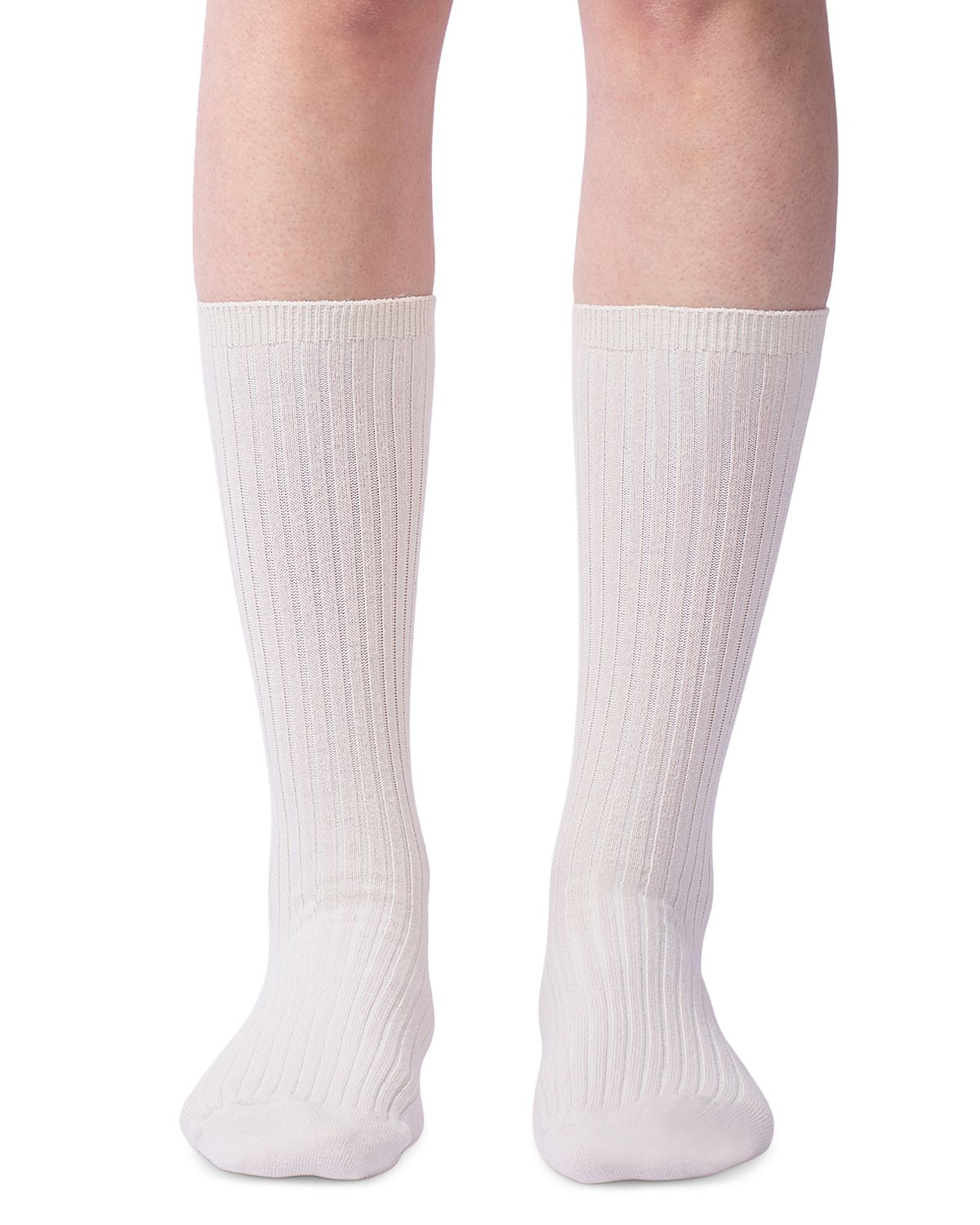 Hue Cotton Stretch Blend Rib Classic Crew Socks