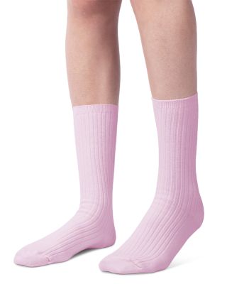 Cotton Stretch Blend Rib Classic Crew Socks