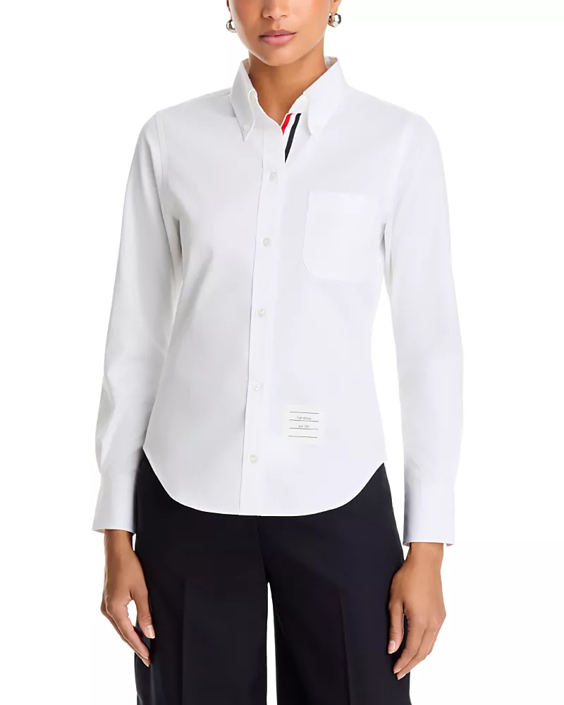 Thom Browne Cotton Classic Long Sleeve Shirt
