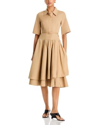 Short Sleeve Belted Dress
