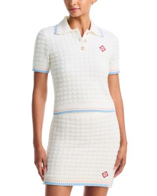 Casablanca Boucle Tennis Polo Shirt