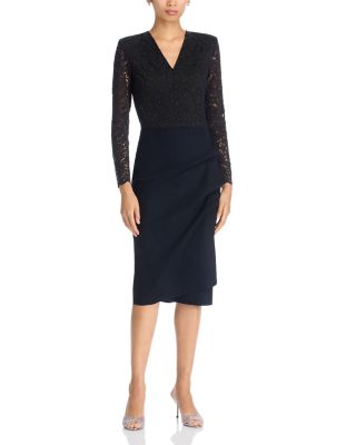 Maode Lace Bodice V Neck Dress - thumbnail 2