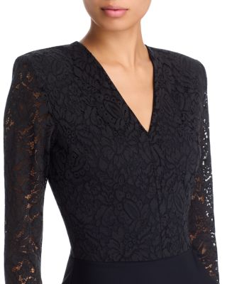 Maode Lace Bodice V Neck Dress - thumbnail 3