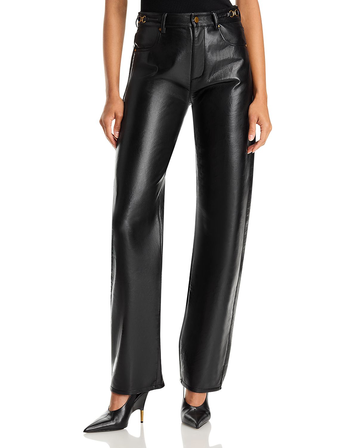 Paige Emilie Leather Blend Novelty Waist Jeans