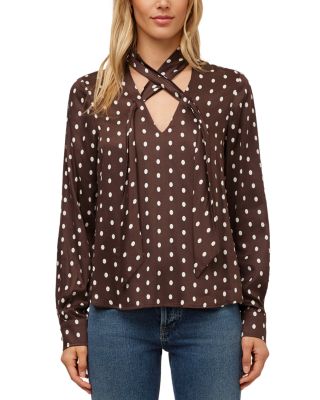 Fifteen Twenty Janine Tie Neck Top