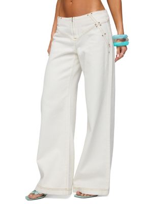 Edikted Kianni Low Rise Wide Leg Jeans