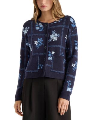 Patchwork Jacquard Cardigan Sweater