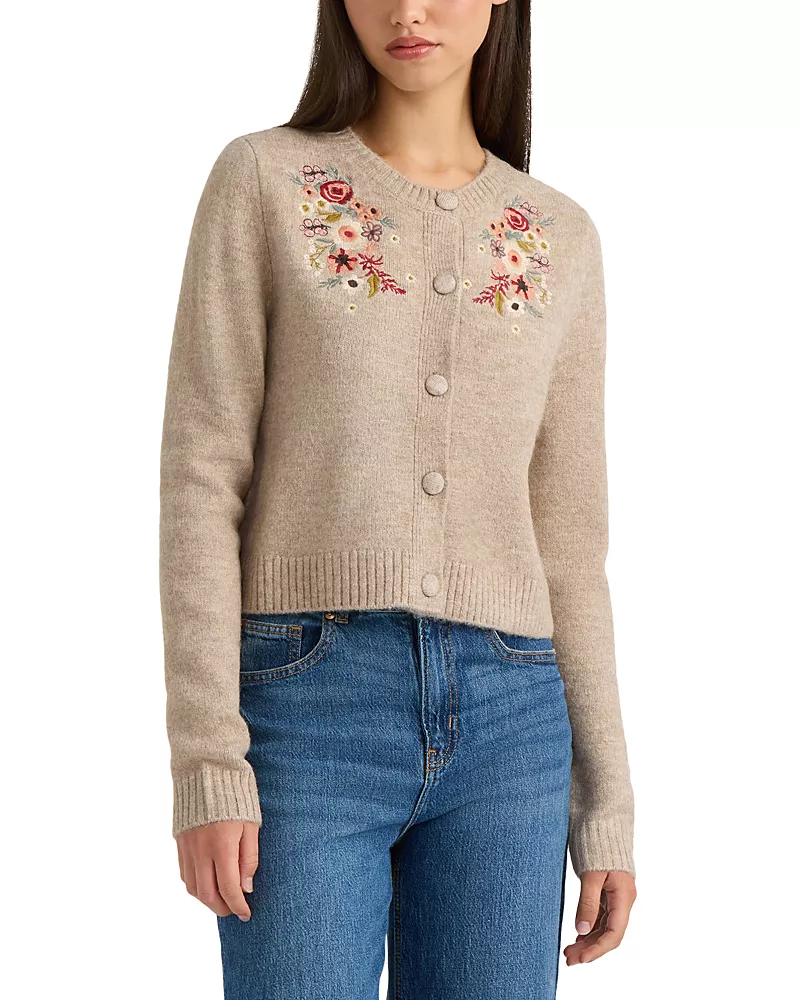 Nvlt Embroidered Crewneck Cardigan