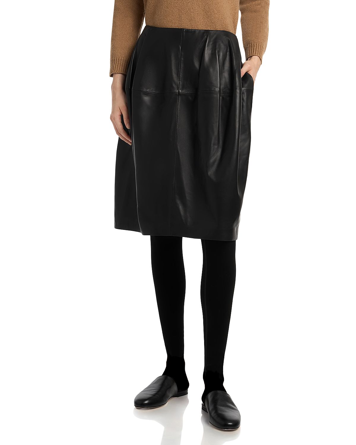 Toteme Sculptural Leather Skirt