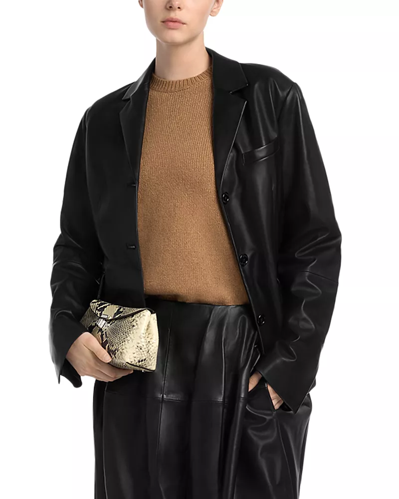 Toteme Short Leather Blazer