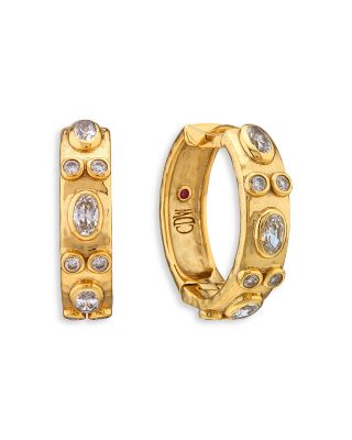 Capucine De Wulf Maharani Cubic Zirconia Huggie Hoop Earrings