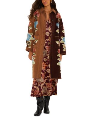 Printed Velvet Low Back Maxi Dress - thumbnail 3
