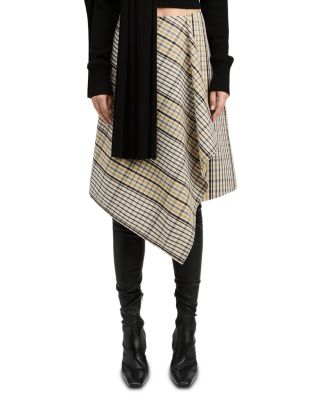 Alexander Drape Front Asymmetric Skirt