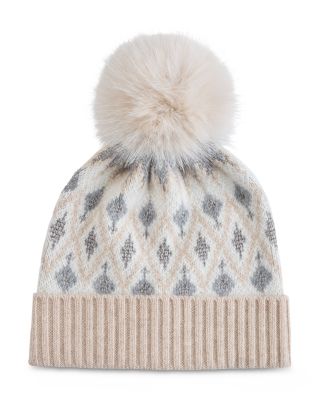 Fair Isle & Pom Pom Knit Hat
