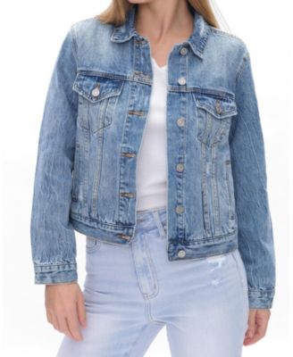  Women's Disstressed Denim Jacket