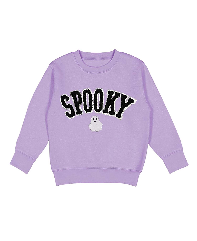 Sweet Wink Girls' Spooky Ghost Patch Halloween Sweatshirt - Baby, Little Kid