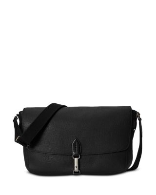 Polo ID Pebble Leather Messenger Bag