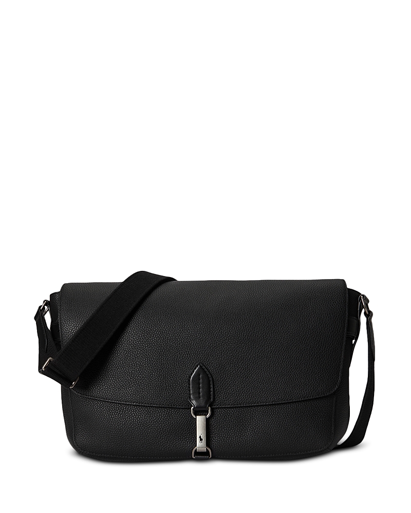 Polo Ralph Lauren Polo Id Pebble Leather Messenger Bag
