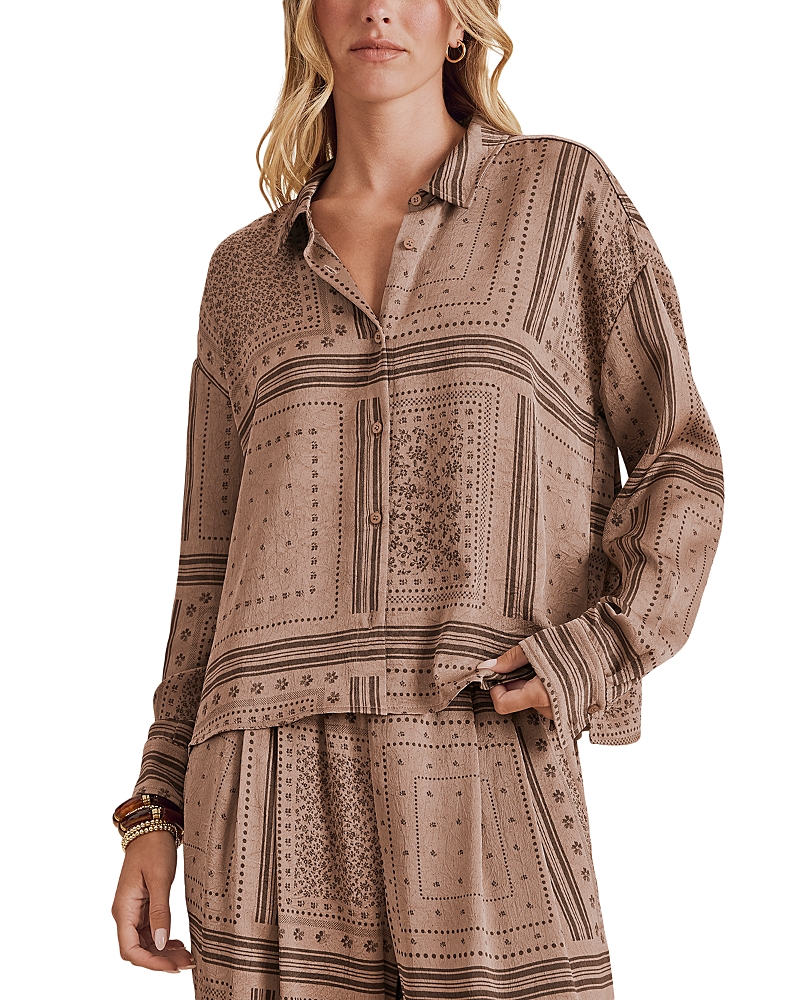 Splendid Clara Printed Button Down Shirt