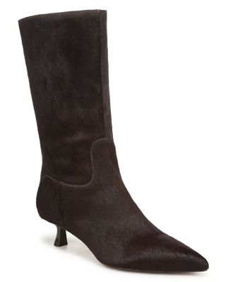 Women's Ramona Calf Hair Kitten Heel Mid Calf Boots