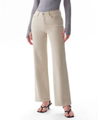  High Rise Wide Leg Denim Jeans Stretch Comfortable in Voida Wash