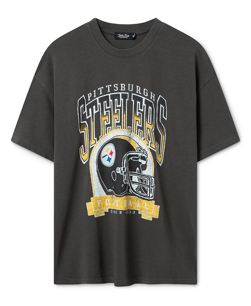 Junk Food Clothing Unisex Pittsburgh Steelers Varsity Heavy Weight Tee