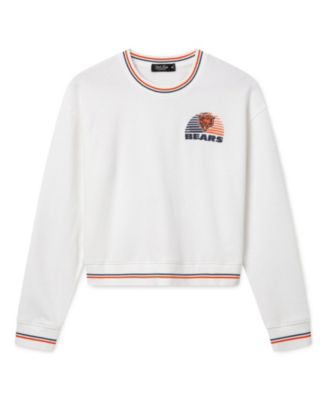 Junk Food Clothing Women's Chicago Bears Cropped Striped Rib Fleece
