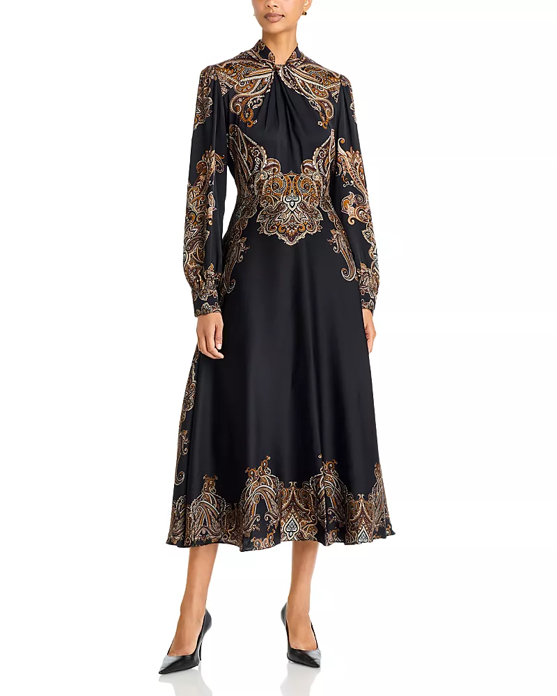Elie Tahari The Raquel Twist Neck Dress