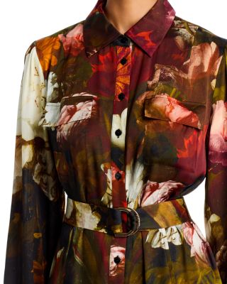 The Mika Silk Blend Belted Dress