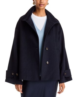Melton Button Front Coat