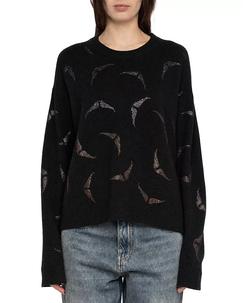 Zadig & Voltaire Markuz Cashmere Embellished Sweater