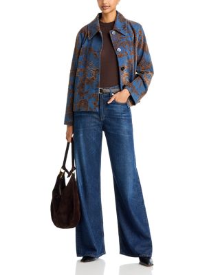 Faded Jacquard Denim Jacket - thumbnail 2