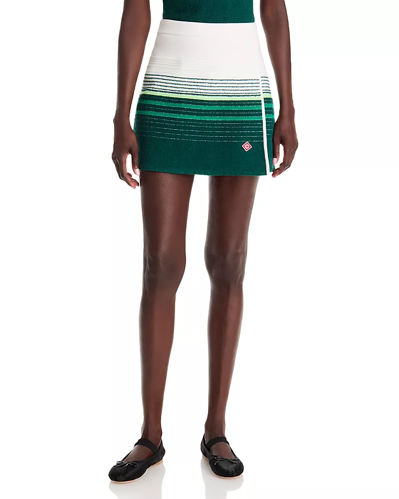 Casablanca Boucle Stripe Mini Skirt