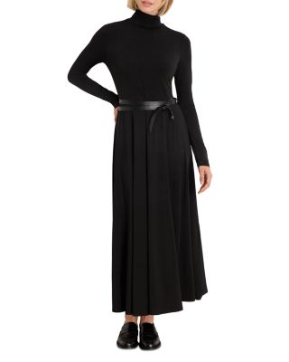 Victoria High Neck Belted Dress