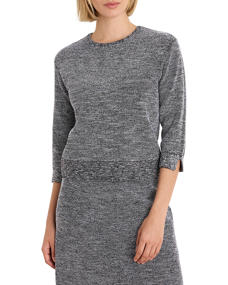 Nic+Zoe Tweed Stitch Round Neck Sweater