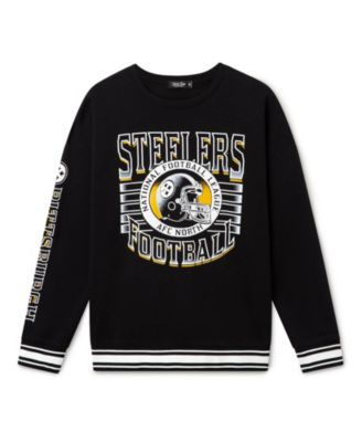  Unisex NFL Pittsburgh Steelers Striped Rib Crew Fleece