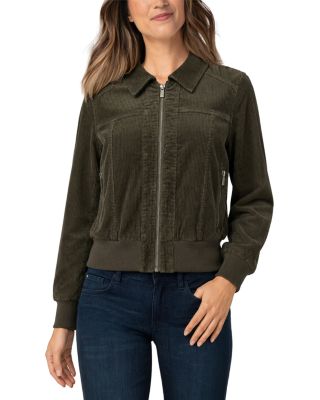 Collared Zip Front Bomber Jacket
