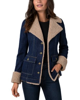 Sherpa Trim Denim Jacket
