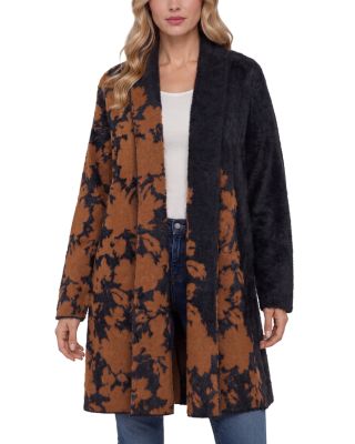 Shawl Collar Open Front Sweater Coat