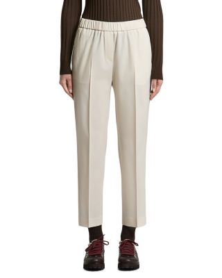 Peserico Wool Stretch Gabardine Ankle Pants