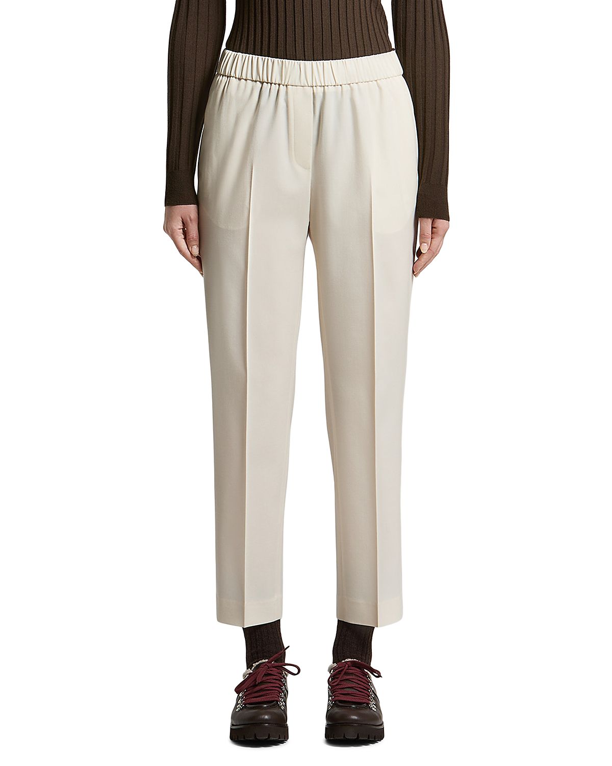 Peserico Wool Stretch Gabardine Ankle Pants