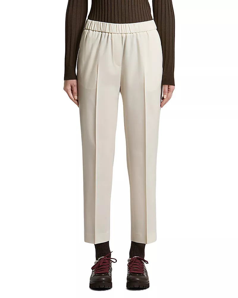 Peserico Wool Stretch Gabardine Ankle Pants