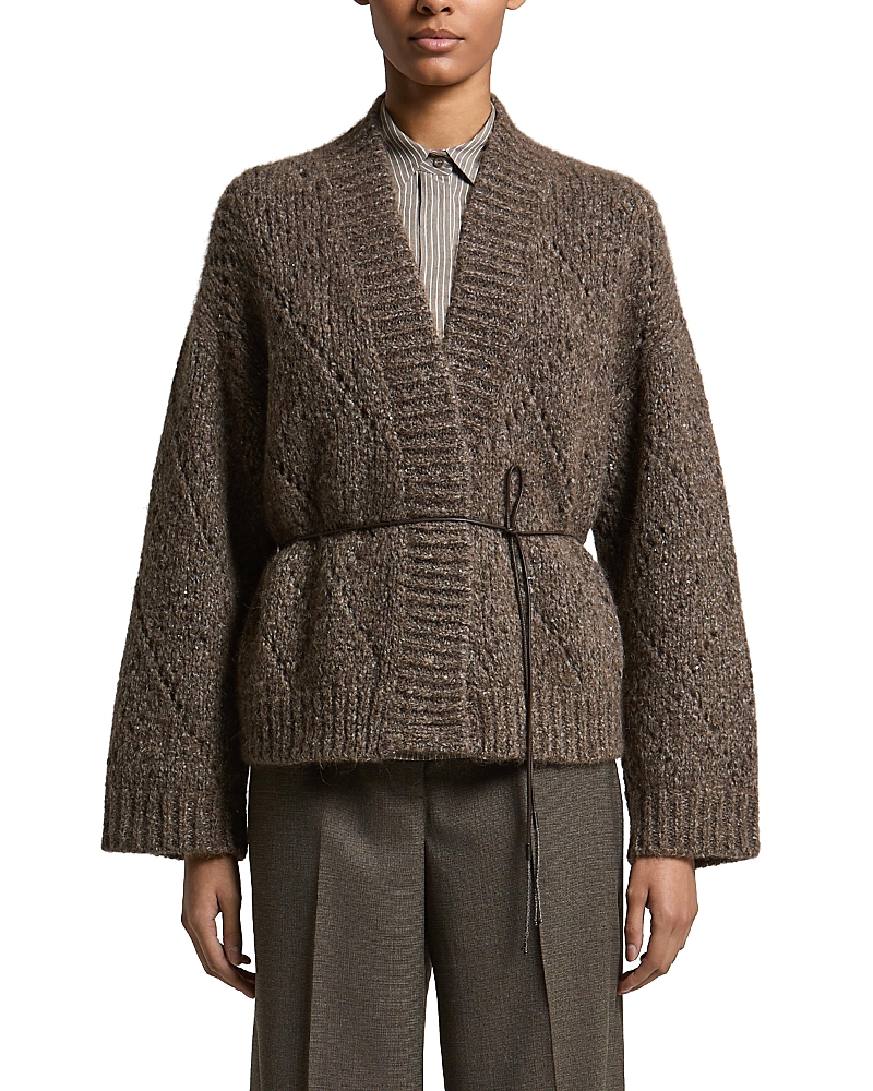 Peserico Knitted Open Front Sweater