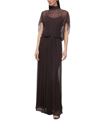 Vivianna Sheer Overlay Layered Maxi Dress