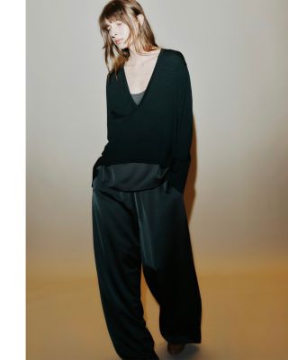 Jade Wool V Neck Sweater