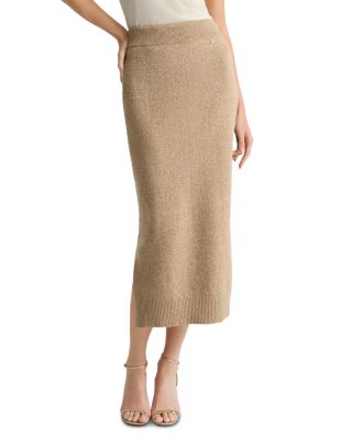 Wool Stretch Midi Skirt