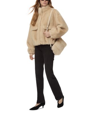 Iris Shaved Faux Fur Bomber Coat - thumbnail 2